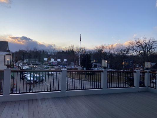 The view of the Milford Oval from Unwineds deck!