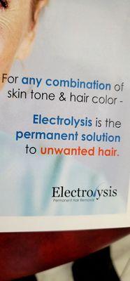 If you have unwanted hair, try the only permanent solution.