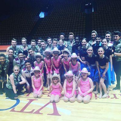 Members of the PowerPAC perform at the Virginia Tech HighTech's Nationals Showcase in Cassell Coliseum!