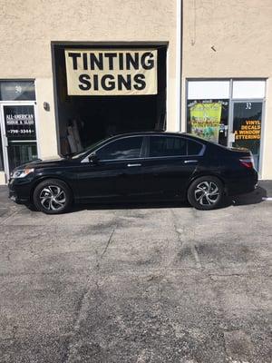 Suntek CXP window film 2016 Honda Accord Lifetime Warranty