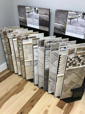 Natural stone selections are available for both your wall and flooring projects.