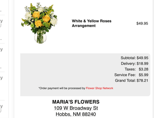 These are what I ordered, White and Yellow Roses