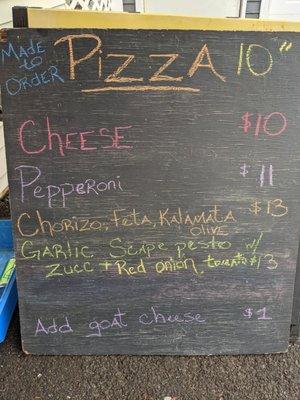 Pizza choices