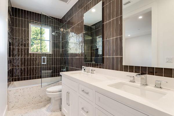 Beautiful Bathroom Remodel with selective tile