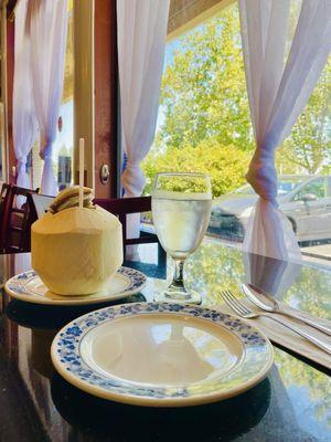 Lovely sweet corner table by the window