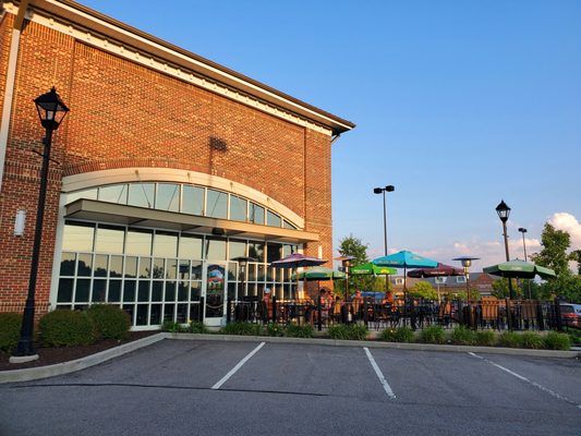 Parking lot patio