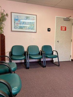 Plenty of seat's in the waiting room