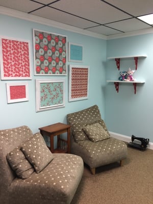 Lounge area in the Sew Studio Southborough.  http://www.sewstudiosouthborough.com