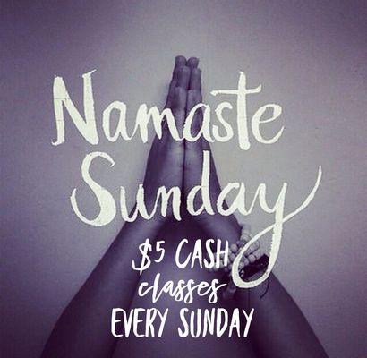 $5 Cash Class Sundays