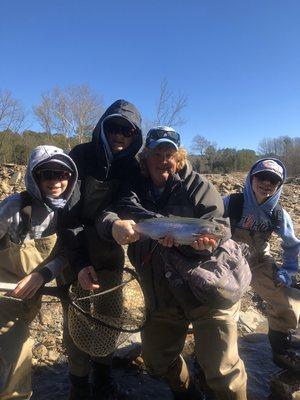 Let us take you Fly Fishing Casting to Trout in Beavers Bend State Park, OK