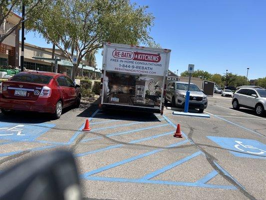 Blocking a. Handicapped spot