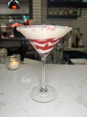 The stunning winter 2023 Eskimo Kisses Martini--only $7 on their 7th anniversary, and usually around $15.