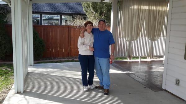 They purchased a great 3 bdrm 2 bath home . After new paint and carpet they are ready to call it home.