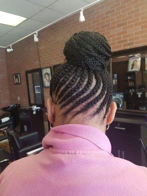 Updo cornrow