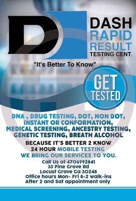 Dash Rapid Result Testing