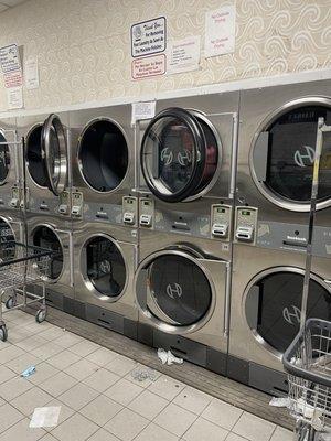 The dryers cost 30 cents for 7 minutes