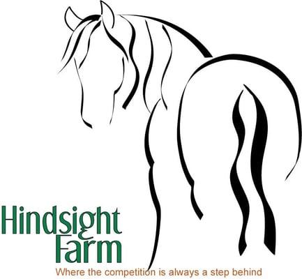 Logo design for Hindsight Farm, horse breeder in Colorado.