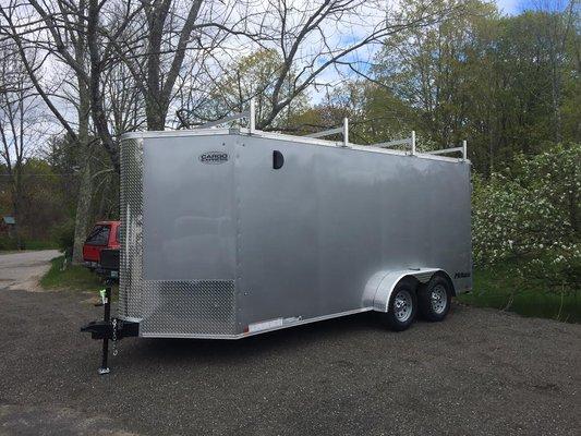 7x16 Cargo Express V front Pro series trailer.