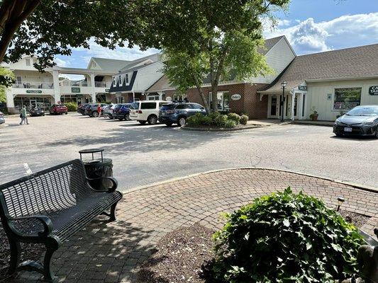 Some shops located in Ashworth Village shopping area in downtown Cary, NC.