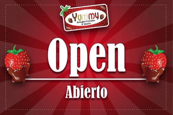 Estamos abiertos de 1 a 9 de la noche