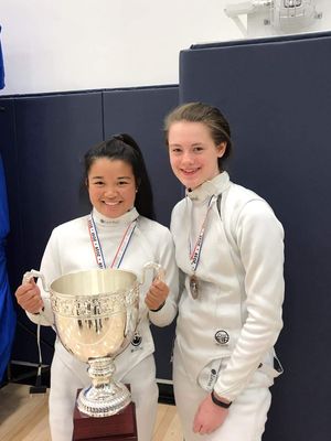 Two of our young fencers take gold and a top eight at the St. James in January 2019 in Springfield, Virginia.