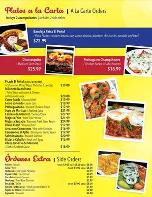 El Peñol Restaurant & Bakery * Menu Page 1of 5