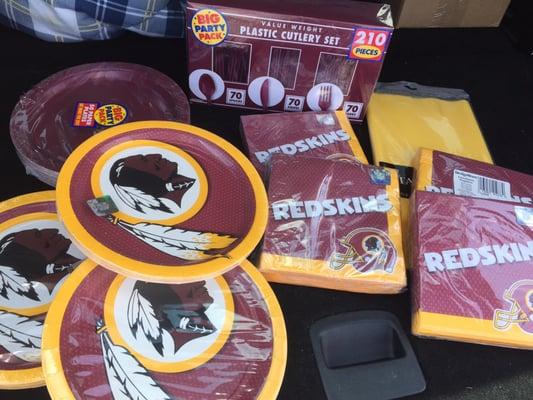 Redskins supplies!!