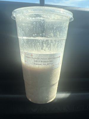 Post workout breakfast croissant smoothie