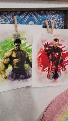 Posters of marvel characters