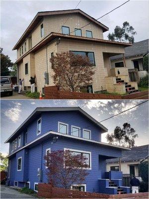 Before/After. Exterior House Paint.