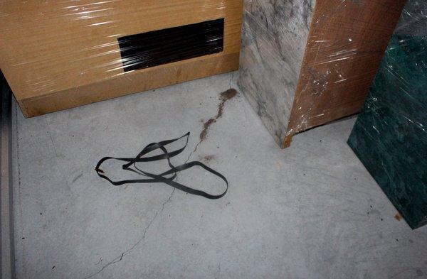 crack in the floor (inside unit) not sure what this is