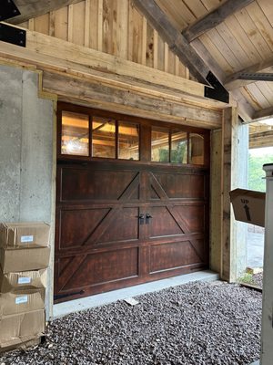 Beautiful wood sectional door