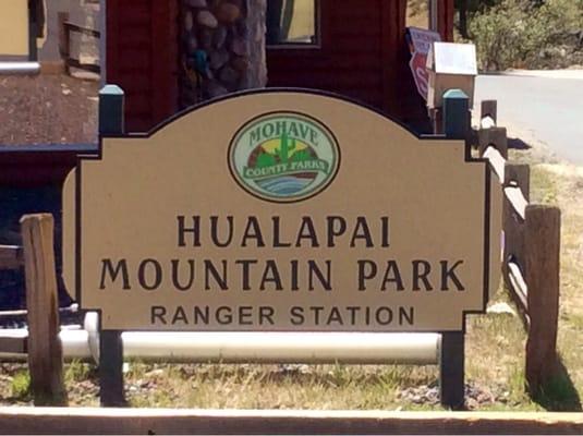 Main gate sign at the ranger station