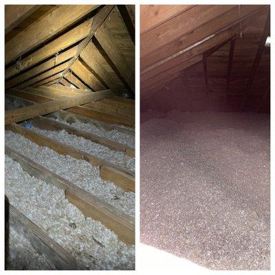 Insulation before and after