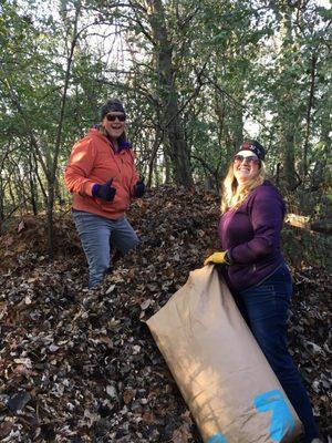 This pile could not have happened without the leaf blower.  We raked a difference for some super nice Minnesotans