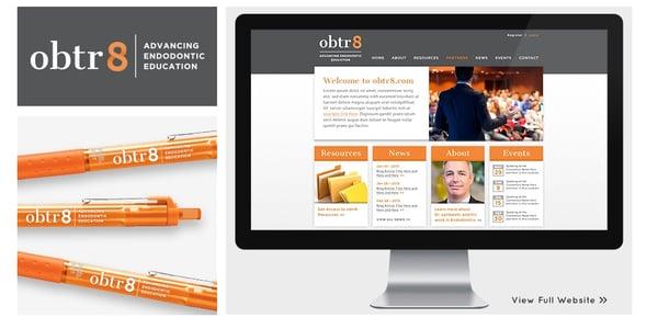 Logo and custom website design for OBTR8, speaker