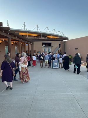 Heading towards the theater