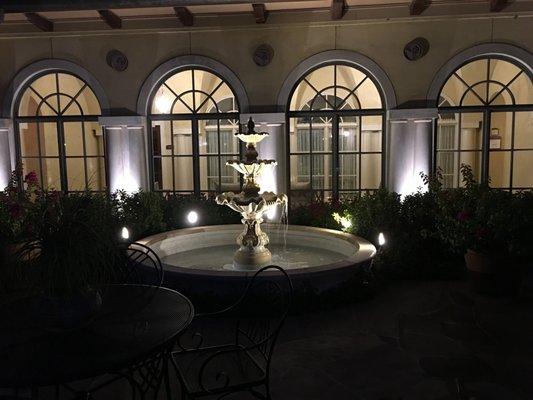 Beautiful outdoor lighting at Edgemere Senior Living - Dallas, Tx.