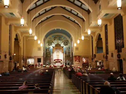 A view from the back before the congregation was all in.