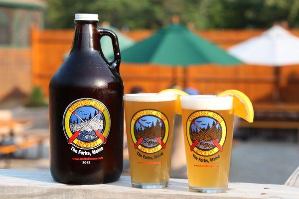 Grab a cold beer or a growler from the Kennebec River Brewery