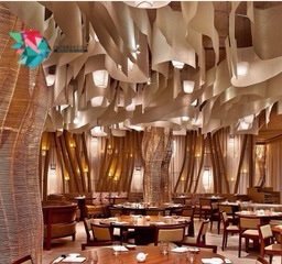 A rare collaboration in this MASTER PIECE creation at the Nobu restaurant, bringing this ceiling vision to life.