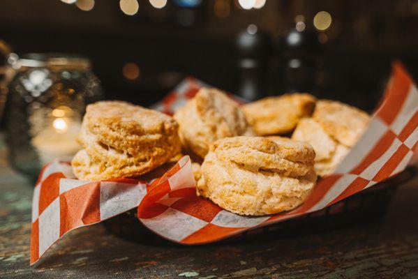 house made biscuits with honey butter