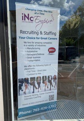 iNc EMPIRE Service Offerings Sign