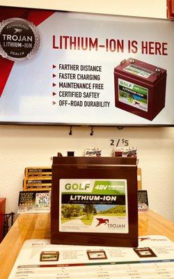 Only Certified Trojan Lithium-Ion dealer in Nevada. We have all the Trojan Battery Lithium batteries 24V, 36V and 48V