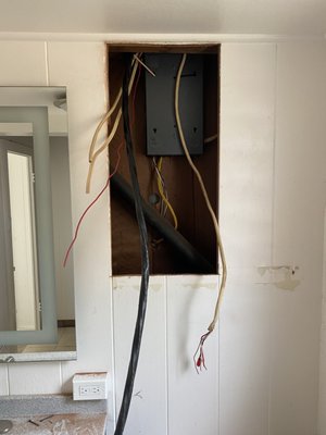 Main circuit breaker box install