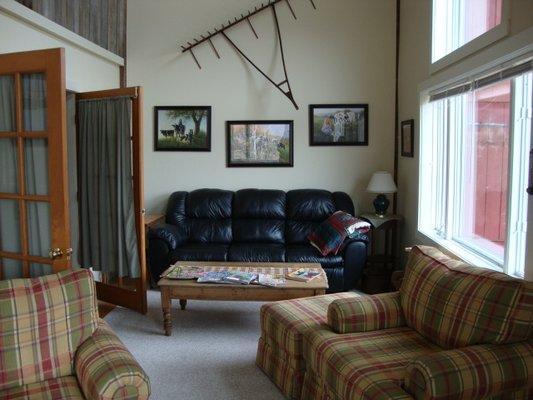 The Living Area in our Post and Beam House.