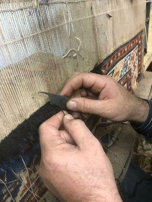 Antique Russian Shirvan Repair and Cleaning