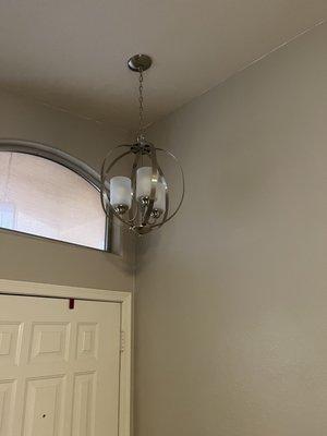 New entryway light. No more brass!!!!