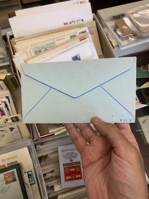 They have thousands of vintage envelopes and post cards from around the world.