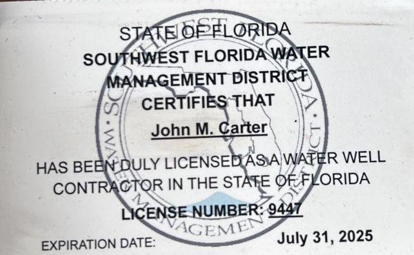 state license card issued after completion of CEU's